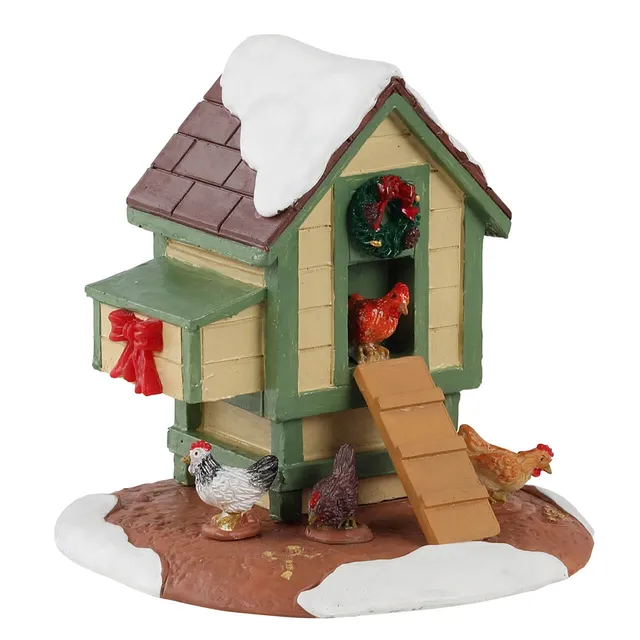 lemax-christmas-coop-poulailler-miniature-no-l-avec-poules image 1