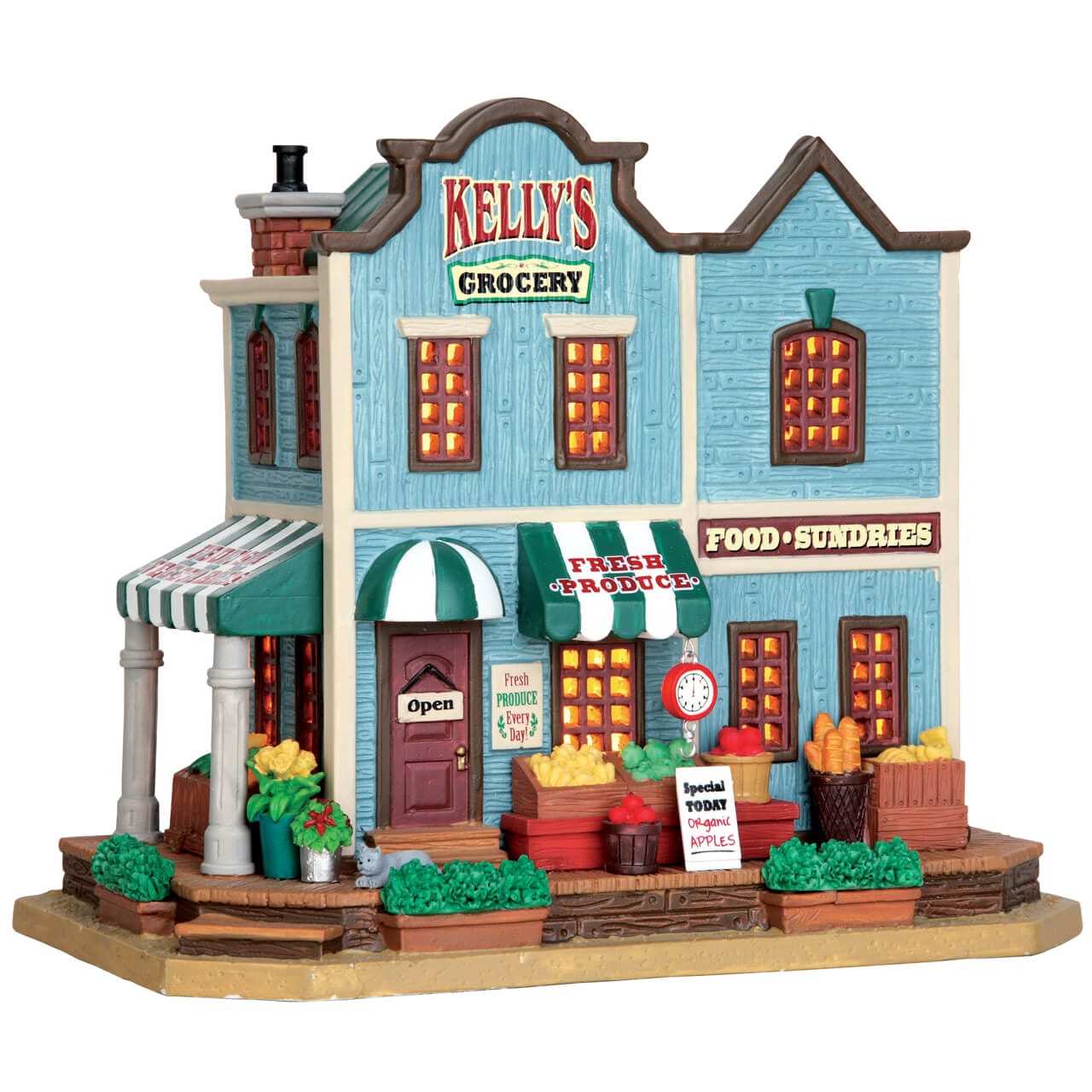 lemax-kelly-s-corner-grocery-picerie-miniature-illumin-e image 1