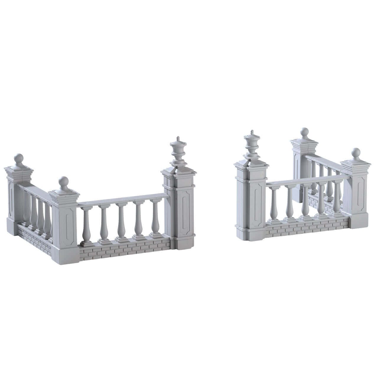 lemax-plaza-fence-set-de-4-cl-tures-miniatures-de-village image 2