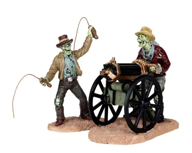 lemax-bullwhip-ghoul-gatling-gun-ghoul-set-2-figurines image 1