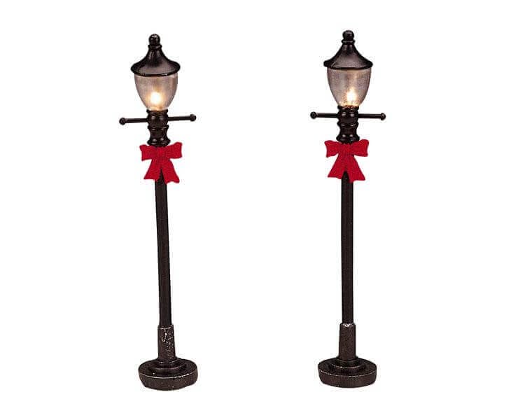 lemax-4-gas-street-lamp-lot-de-4-lampadaires-miniature image 1