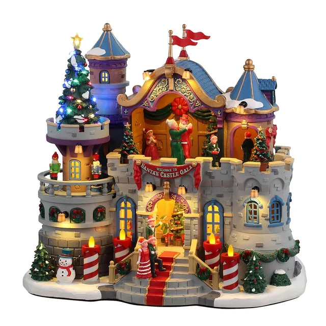 lemax-santa-s-castle-gala-ch-teau-miniature-lumineux-santa-s-wonderland image 1