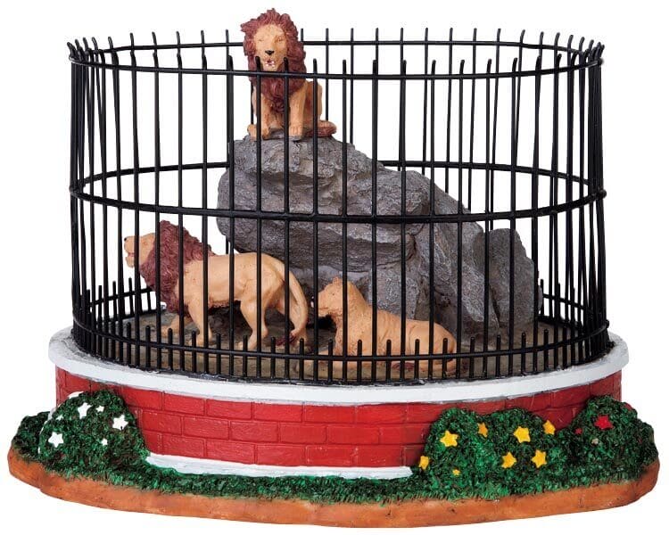 lemax-lion-cage-cage-aux-lions-miniature-f-te-foraine image 1