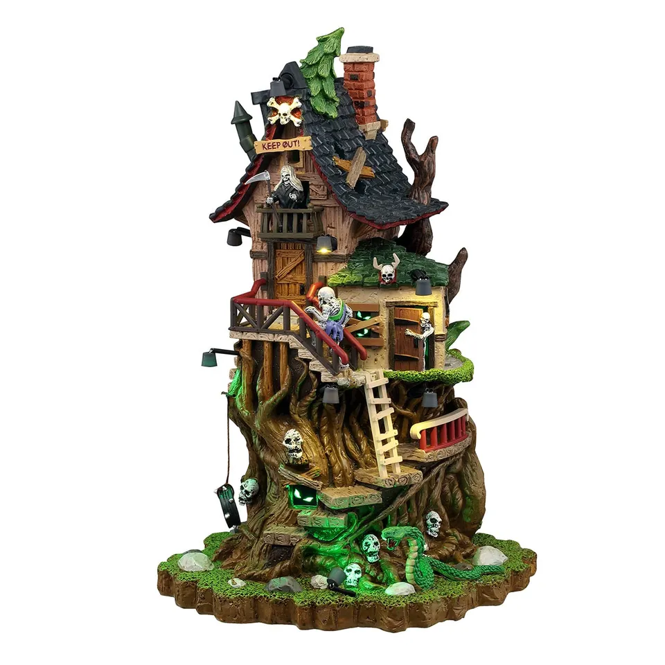 lemax-petrified-forest-tree-house-maison-hant-e-miniature-spooky-town image 1