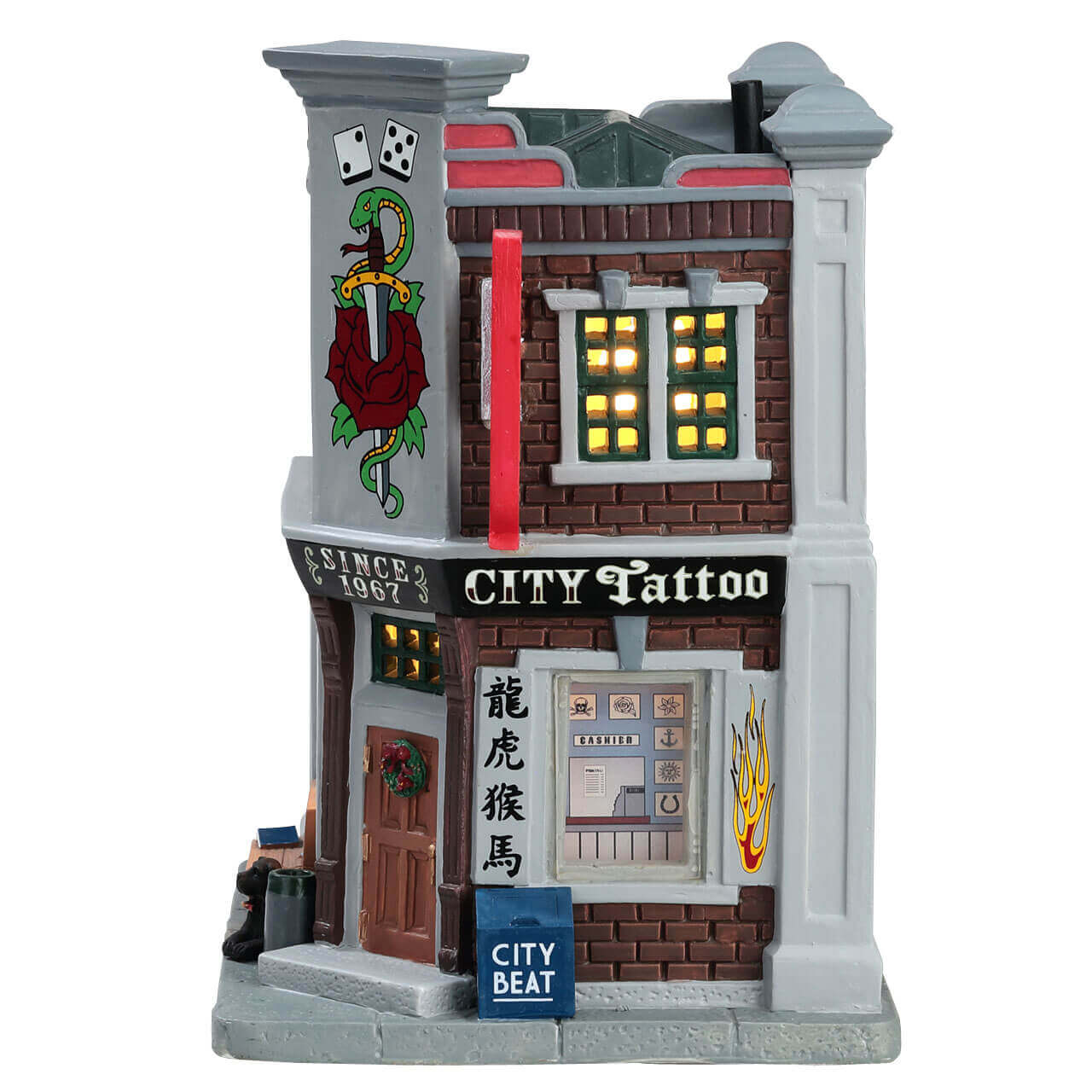 lemax-city-tattoo-b-timent-miniature-village image 2