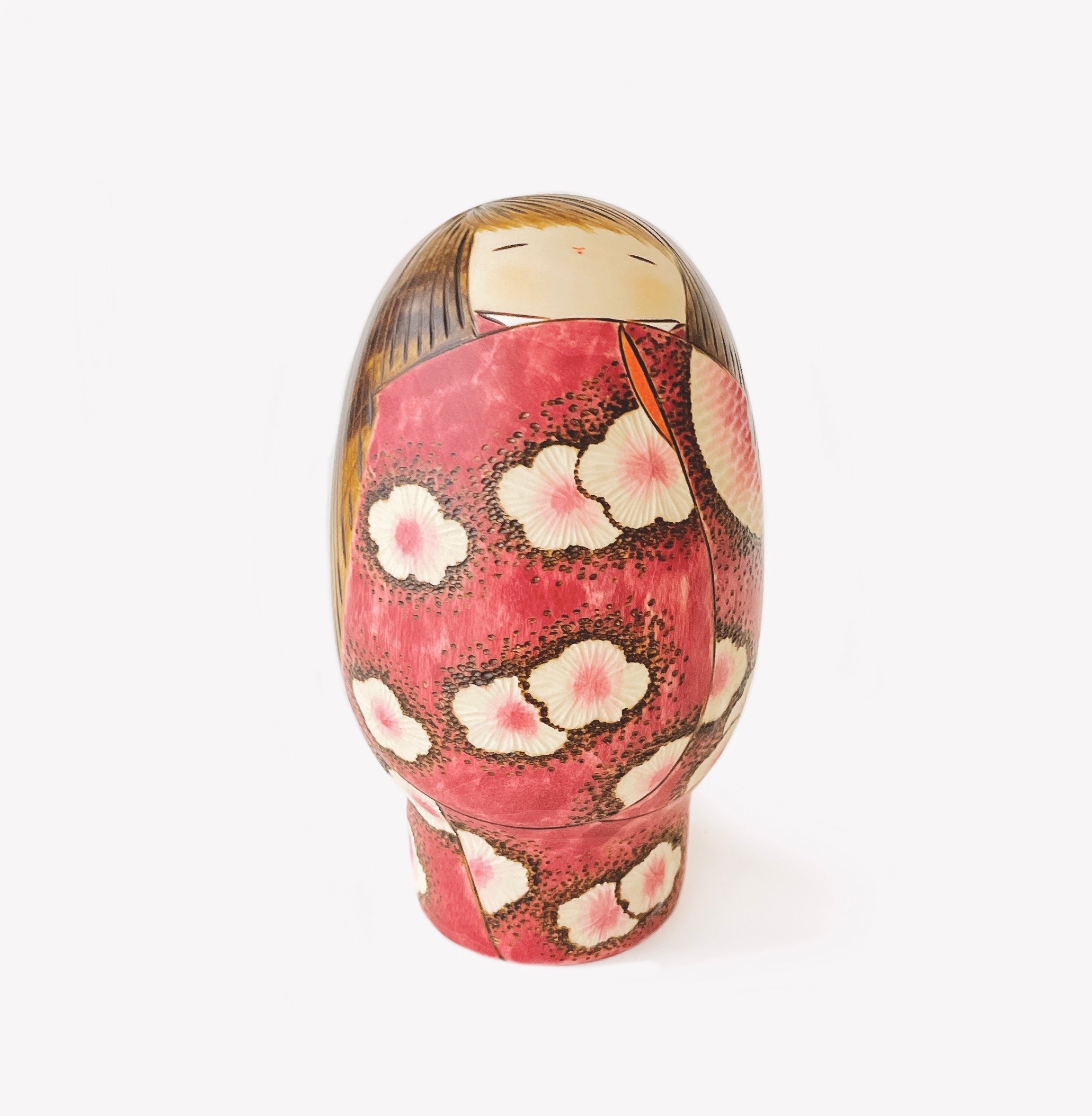 usaburo-kokeshi-shun-tai-getsu-poupee-kokeshi-artisanale-20-cm-rose image 1