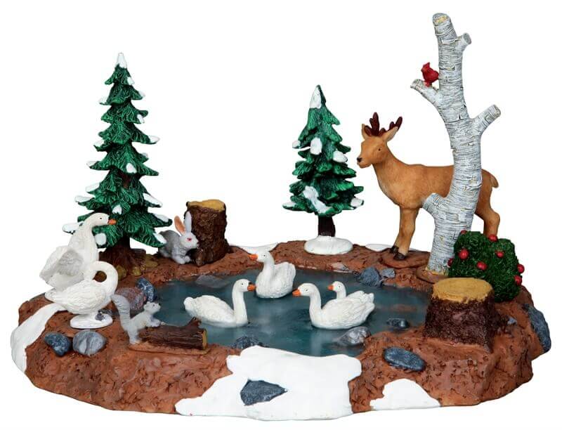 lemax-the-swan-pond-miniature-tang-aux-cygnes-village image 1