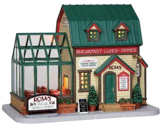 lemax-rosa-s-family-restaurant-b-timent-miniature-lumineux image 1