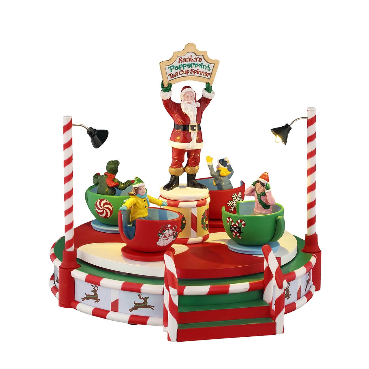 lemax-santa-s-peppermint-teacup-spinner-man-ge-miniature-carnival image 1