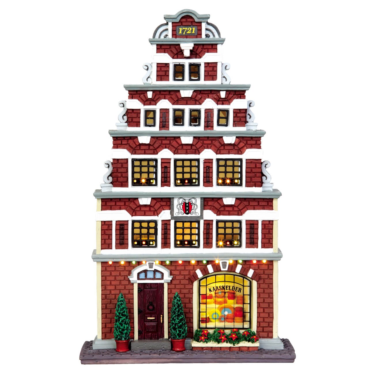 lemax-cheese-seller-figurine-miniature-marchand-de-fromages-lumineuse image 1