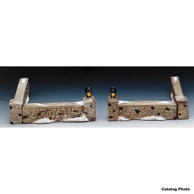 lemax-stone-wall-lot-de-4-murets-miniatures image 1
