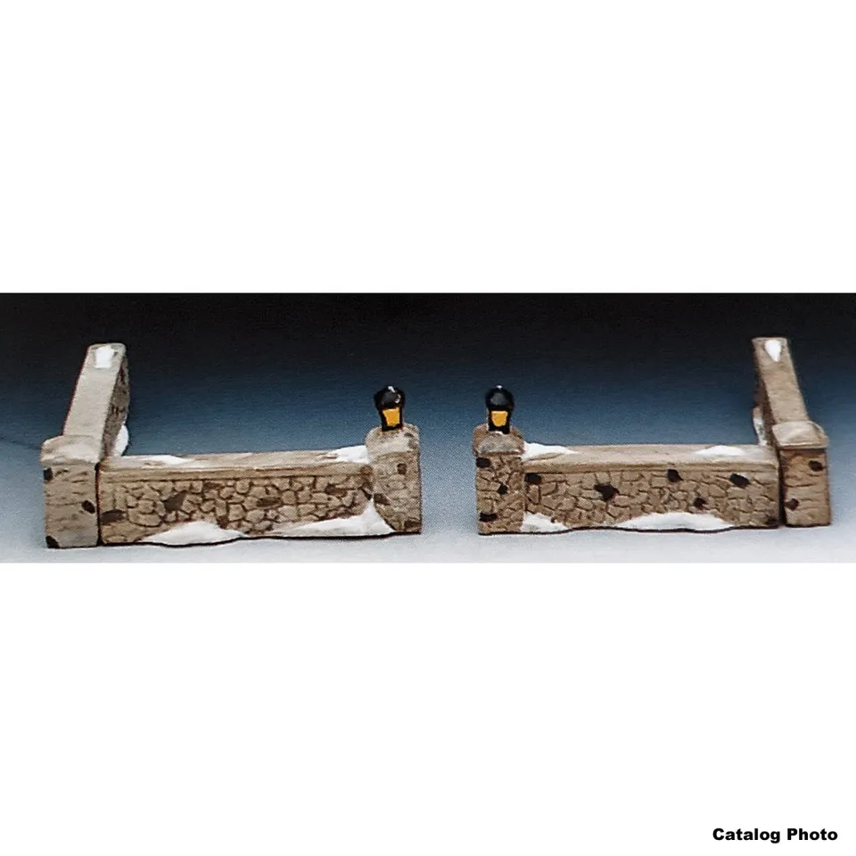 lemax-stone-wall-lot-de-4-murets-miniatures image 1