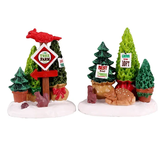 lemax-tree-farm-display-vail-village-d-cor-miniature-2-pi-ces image 1