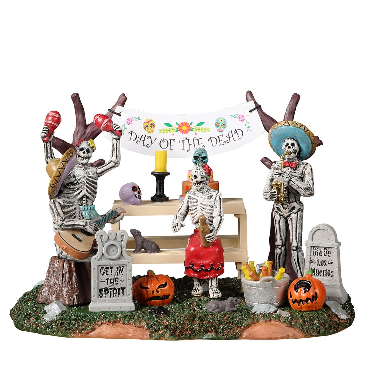 lemax-day-of-the-dead-party-sc-ne-squelettes-miniature-halloween image 5