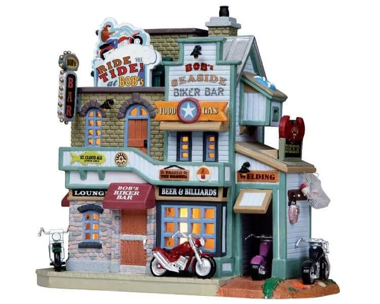 lemax-bob-s-seaside-biker-bar-b-timent-miniature-de-collection image 1