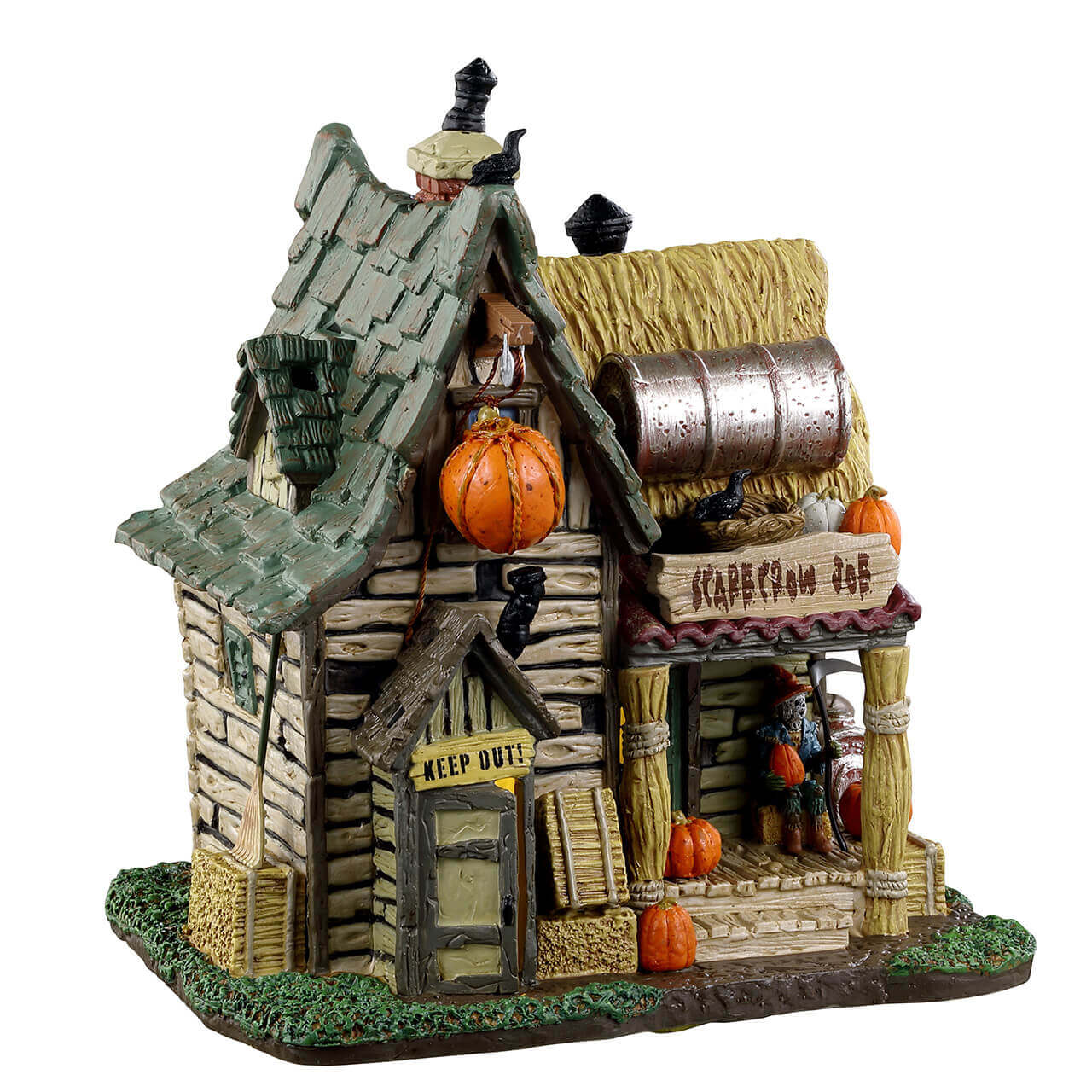 lemax-spooky-town-the-last-straw-house-of-the-scarecrow-maison-hant-e-miniature image 1