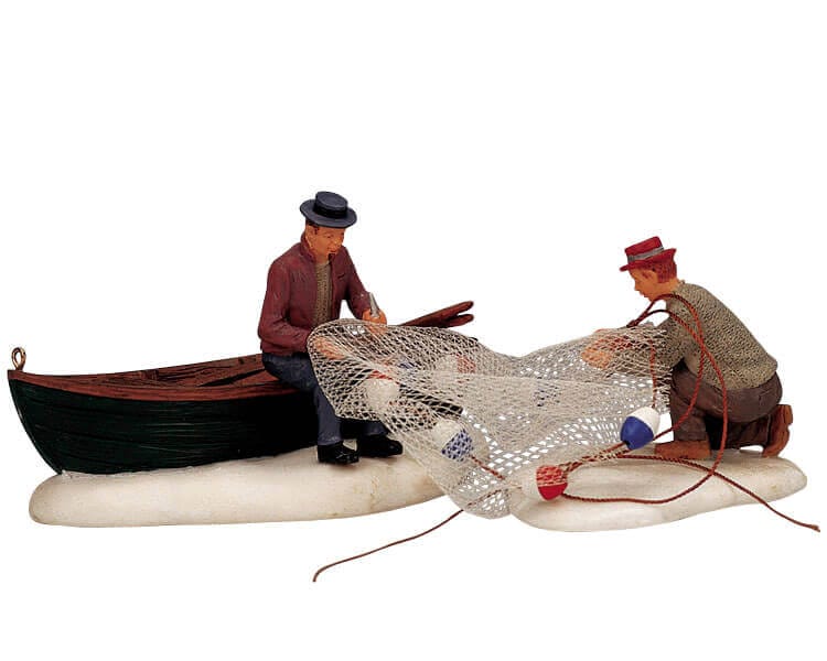 lemax-mending-nets-figurine-miniature-de-p-cheurs image 1