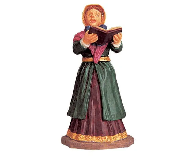 lemax-caroller-woman-figurine-miniature-chanteuse-de-no-l image 1