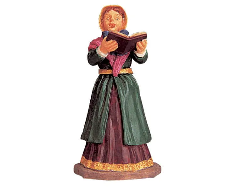lemax-caroller-woman-figurine-miniature-chanteuse-de-no-l image 1