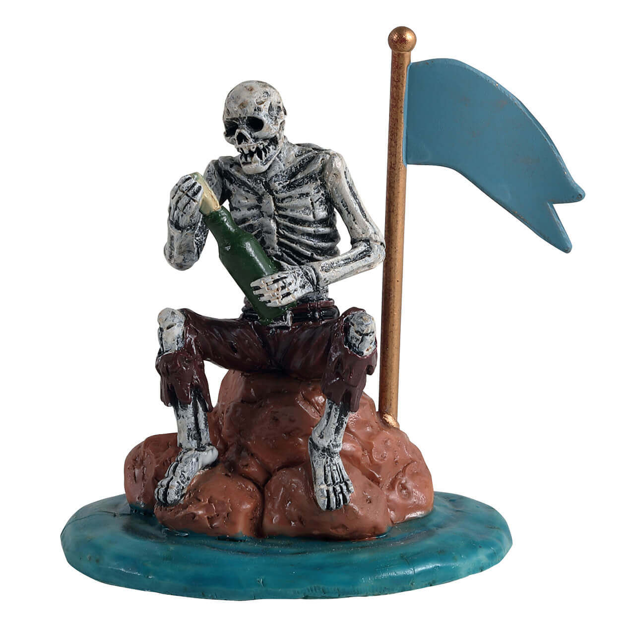 lemax-message-in-a-bottle-miniature-spooky-town-squelette image 2