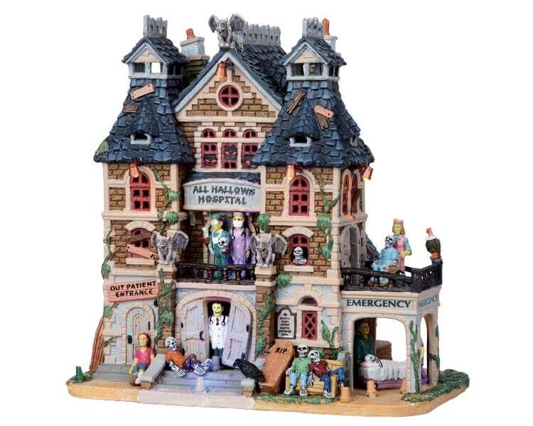 lemax-all-hallows-hospital-b-timent-hant-lumineux-spooky-town image 1