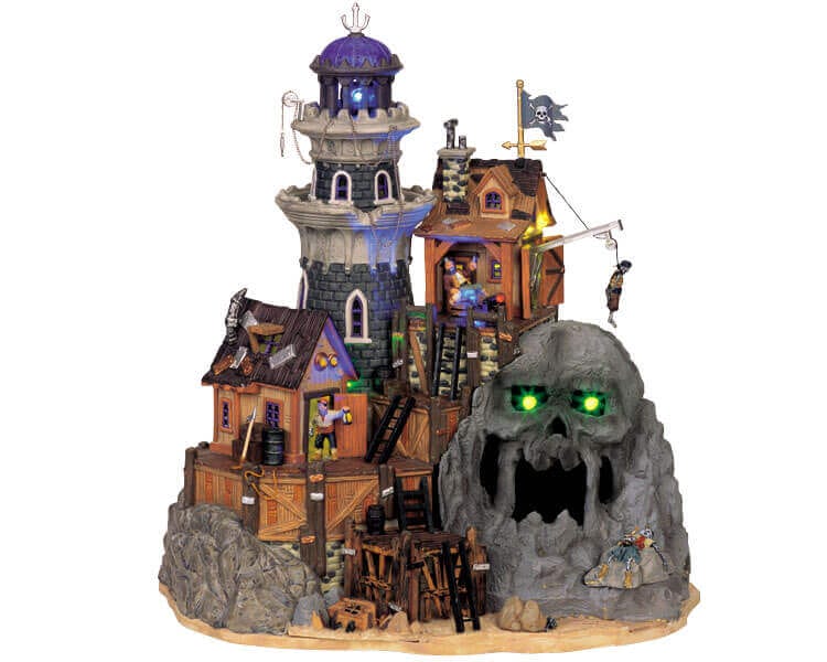 lemax-isle-of-doom-lighthouse-phare-lumineux-spooky-town-halloween image 2