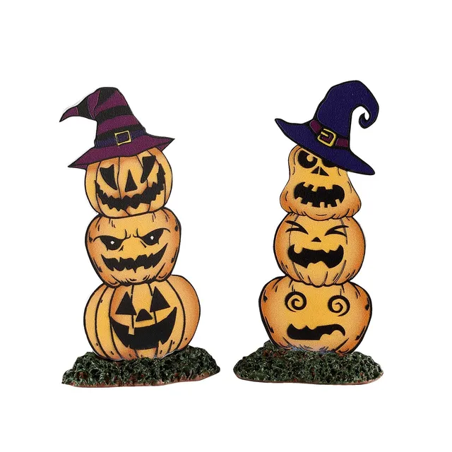 lemax-spooky-yard-signs-d-cor-miniature-citrouilles-halloween image 1