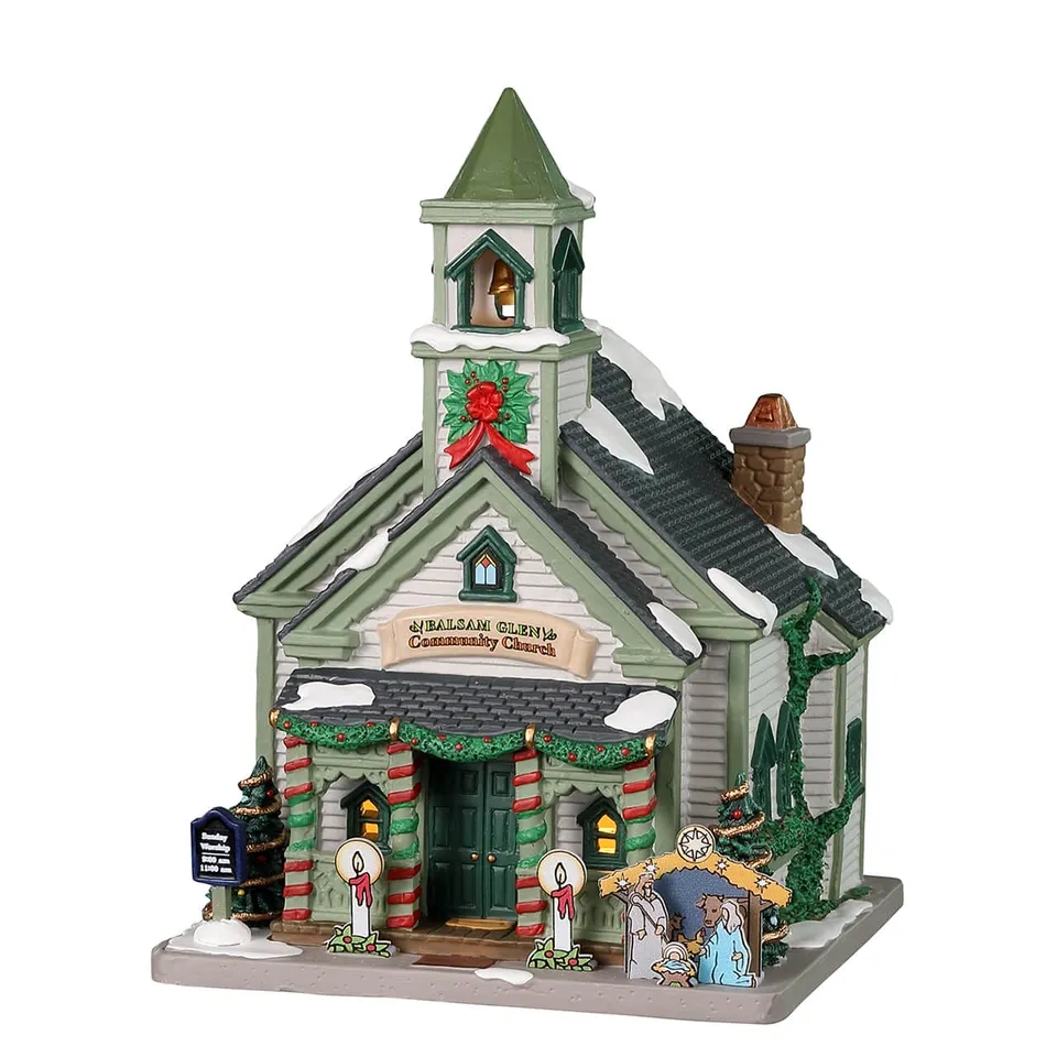 lemax-general-products-balsam-glen-church-glise-miniature-illumin-e-de-no-l image 1