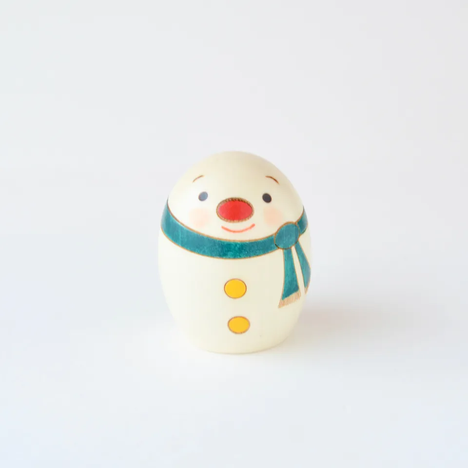 usaburo-kokeshi-bonhomme-de-neige-uf-l-d-co-no-l-bois-7-cm image 1