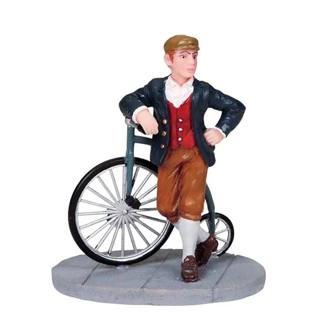 lemax-the-cyclist-figurine-miniature-village image 1