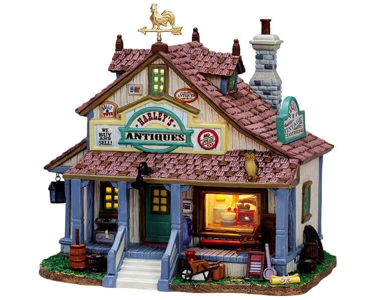 lemax-harley-s-antiques-boutique-miniature-illumin-e image 1