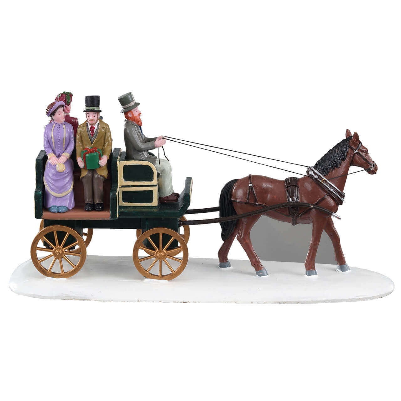 lemax-jaunting-car-figurine-miniature-cal-che-familiale-caddington-village image 4