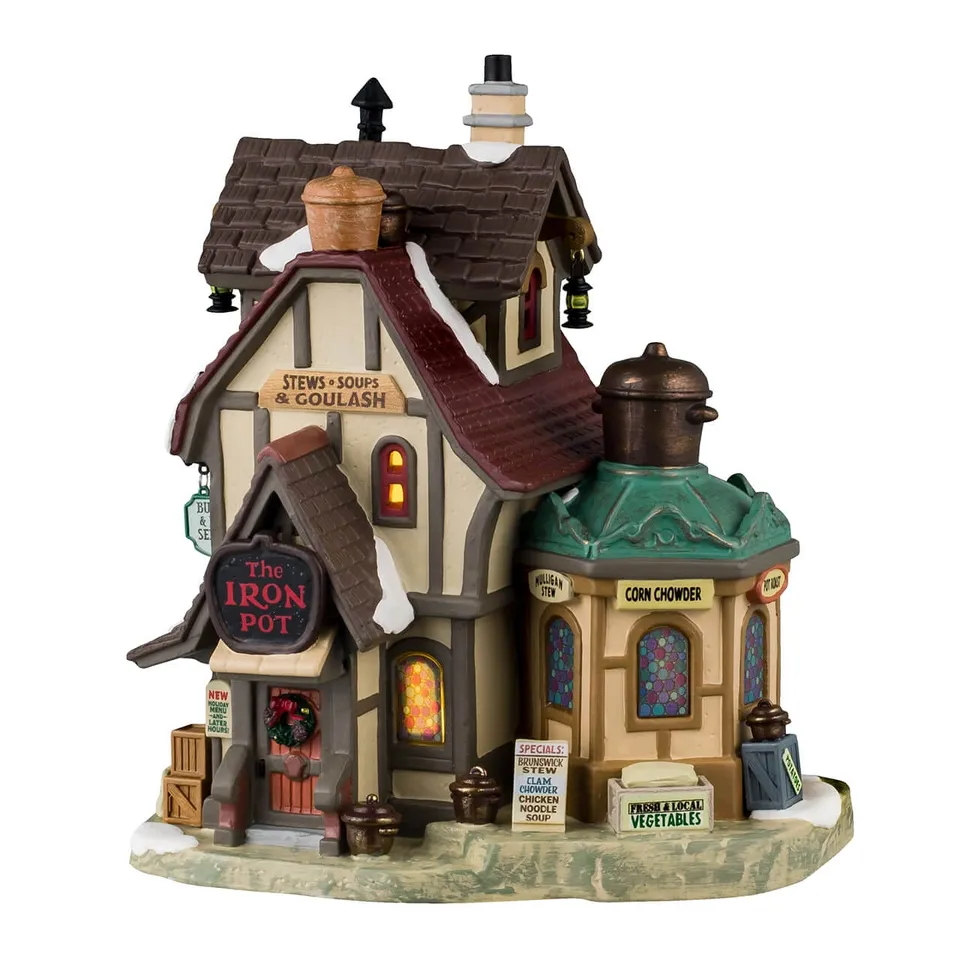 lemax-the-iron-pot-b-timent-miniature-de-collection-caddington image 1