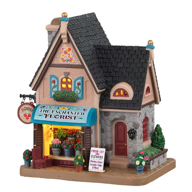 lemax-the-enchanted-florist-boutique-fleuriste-miniature-caddington image 1