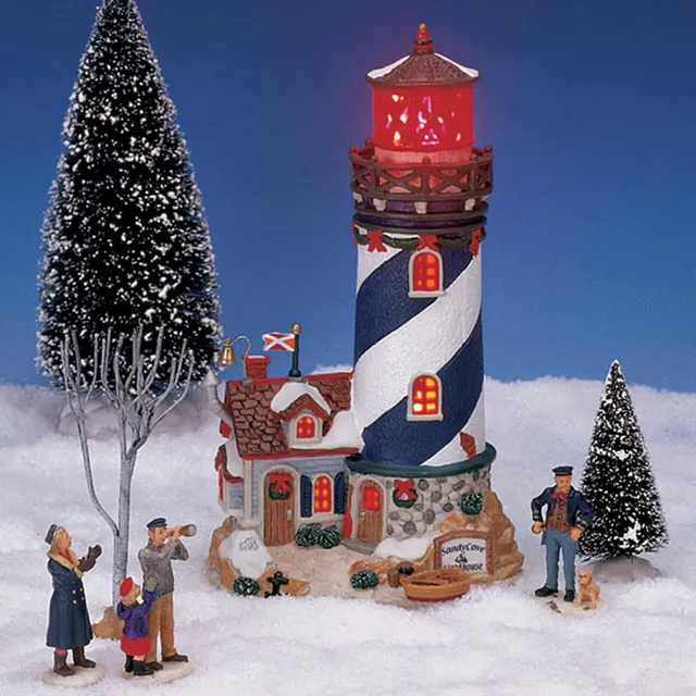 lemax-7pc-sandy-cove-lighthouse-set-phare-miniature-lumineux-7-pi-ces image 1