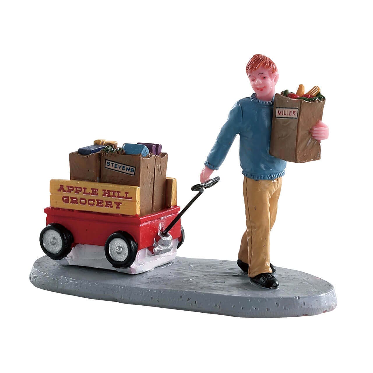 lemax-grocery-delivery-miniature-livreur-picerie-village image 1