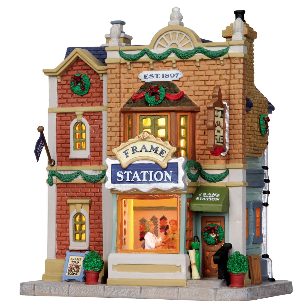 lemax-frame-station-b-timent-miniature-village-de-collection image 4