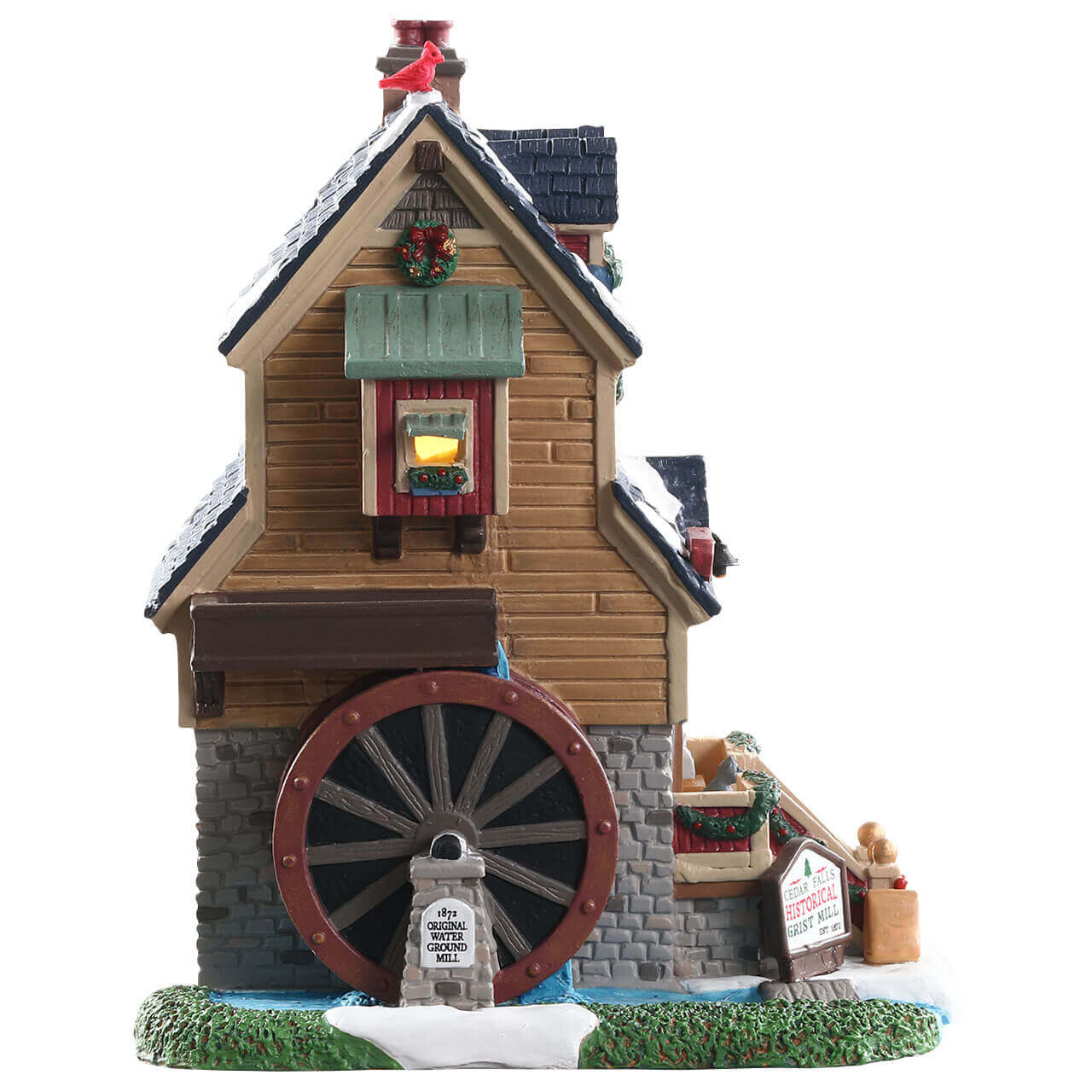 lemax-cedar-falls-grist-mill-moulin-grain-lumineux image 3