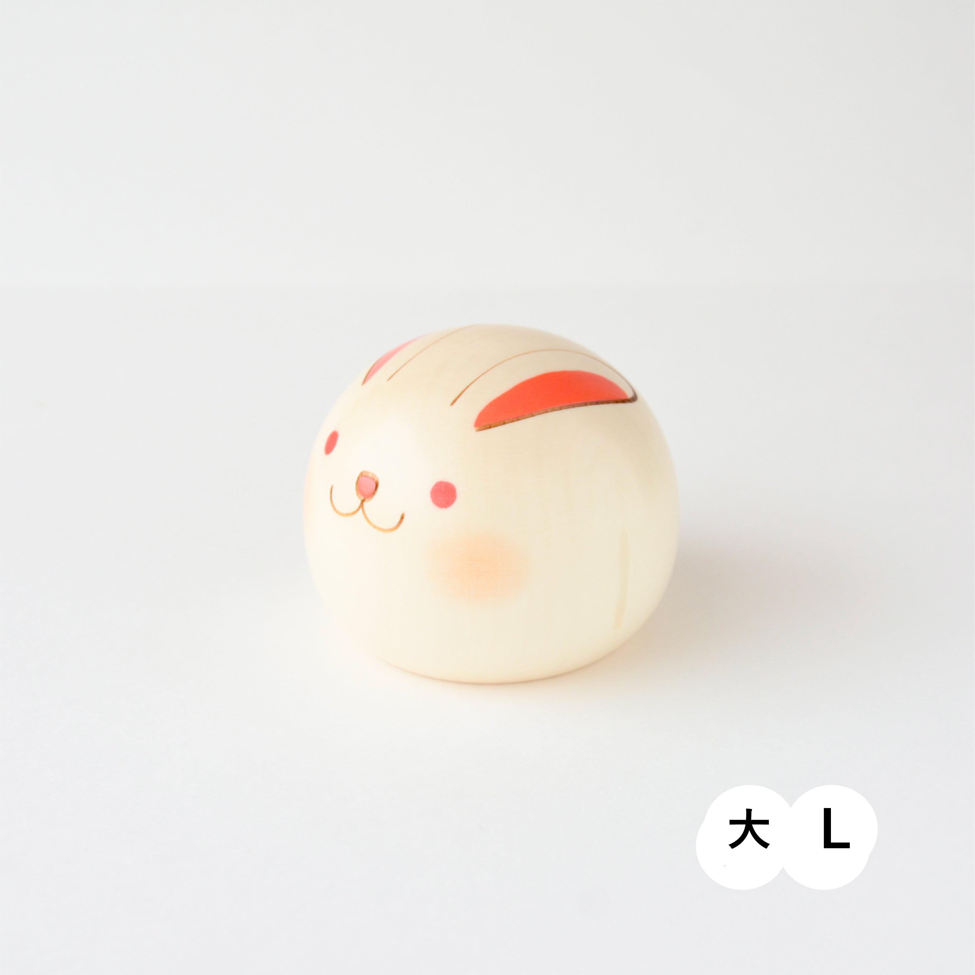 usaburo-kokeshi-yurakoro-lapin-figurine-uf-culbuto-bois image 8