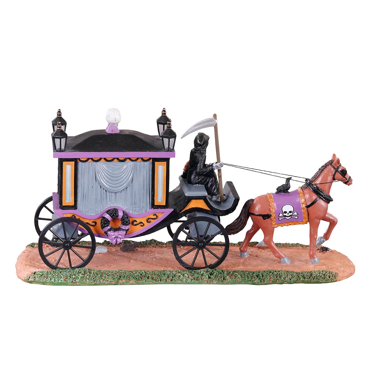 lemax-spooky-victorian-hearse-corbillard-miniature-spooky-town image 4