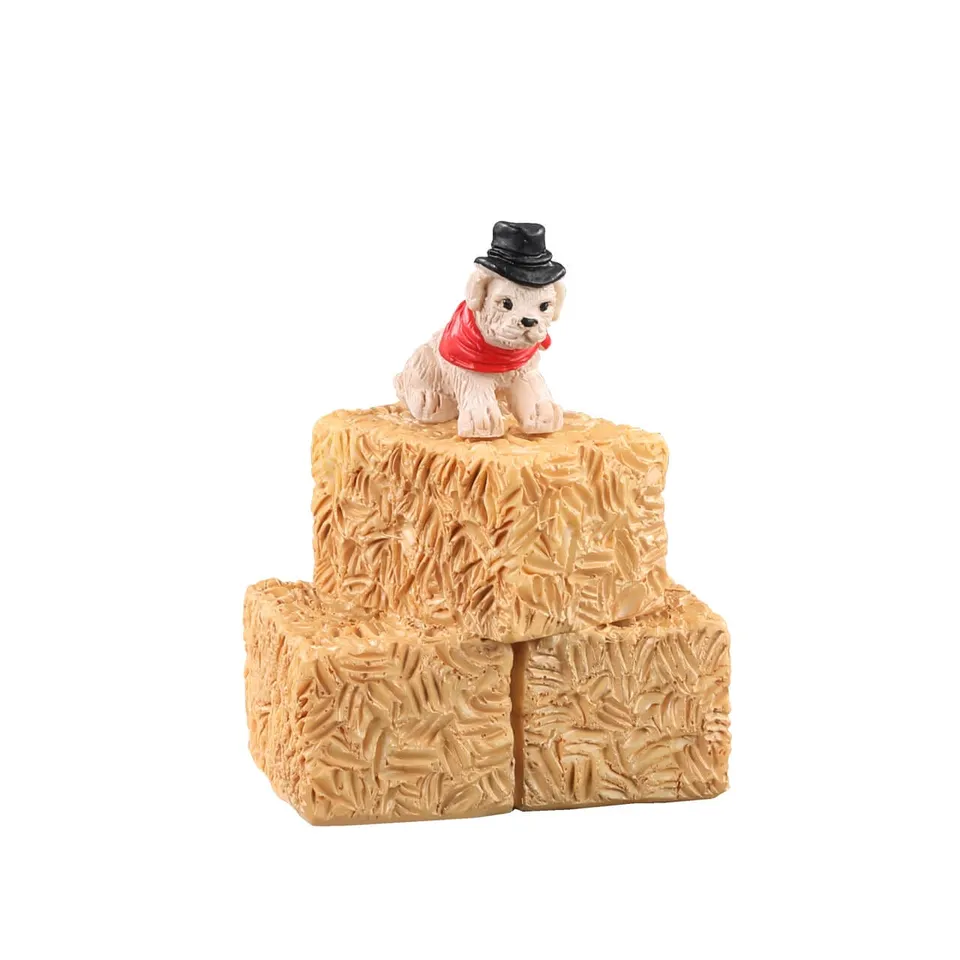 lemax-farm-animals-figurine-chiot-bulldog-cowboy-harvest-crossing image 1