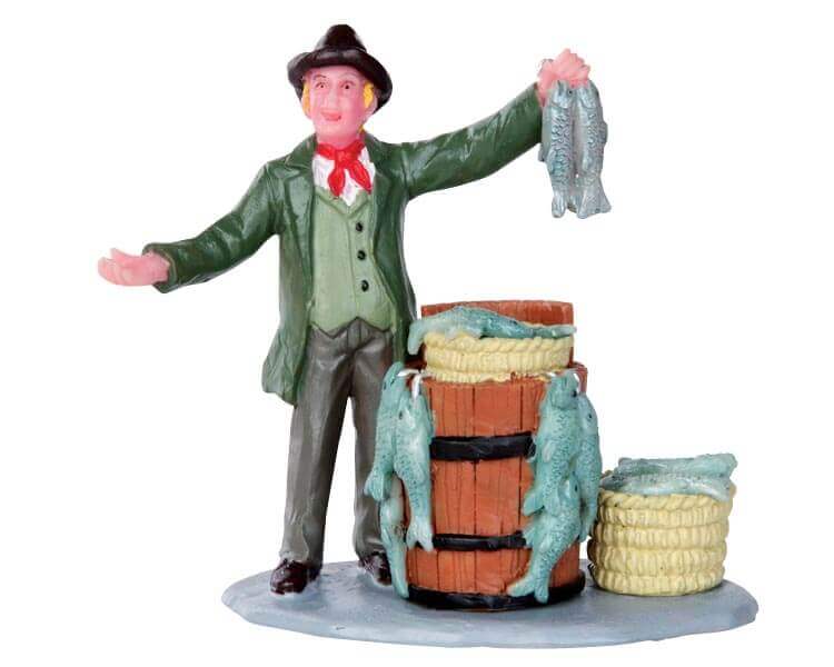 lemax-fishmonger-figurine-poissonnier-miniature image 1
