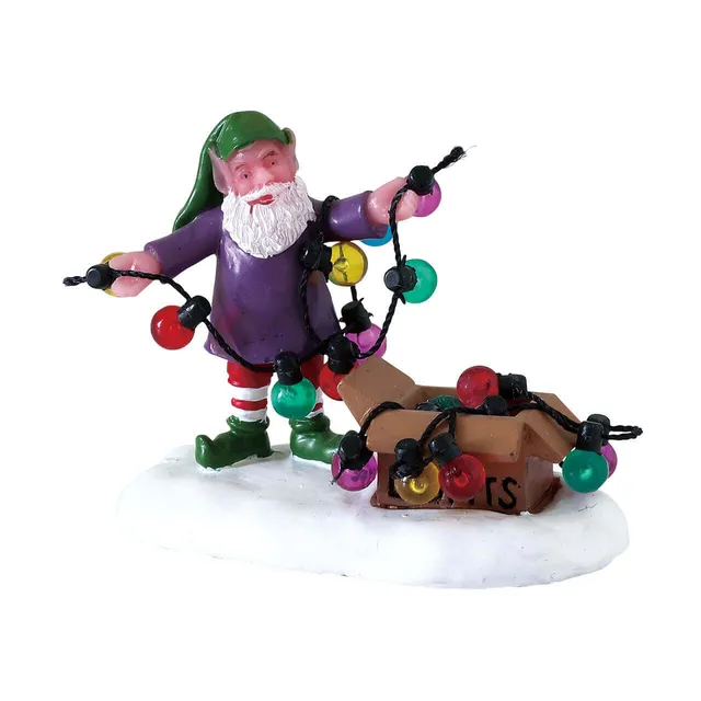 lemax-untangling-the-lights-figurine-miniature-santa-s-wonderland image 1