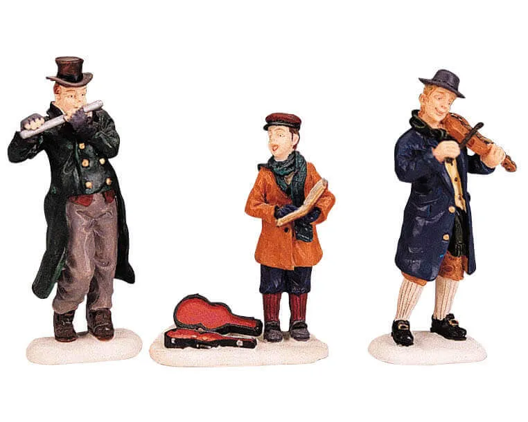 lemax-street-side-trio-lot-de-3-personnages-miniatures image 1