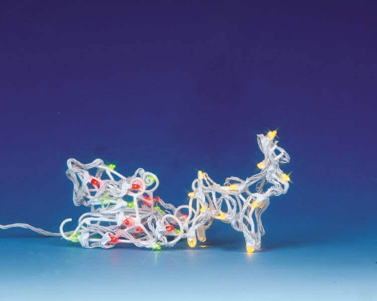 lemax-lighted-sculpture-reindeer-sleigh-renne-et-tra-neau-lumineux image 1