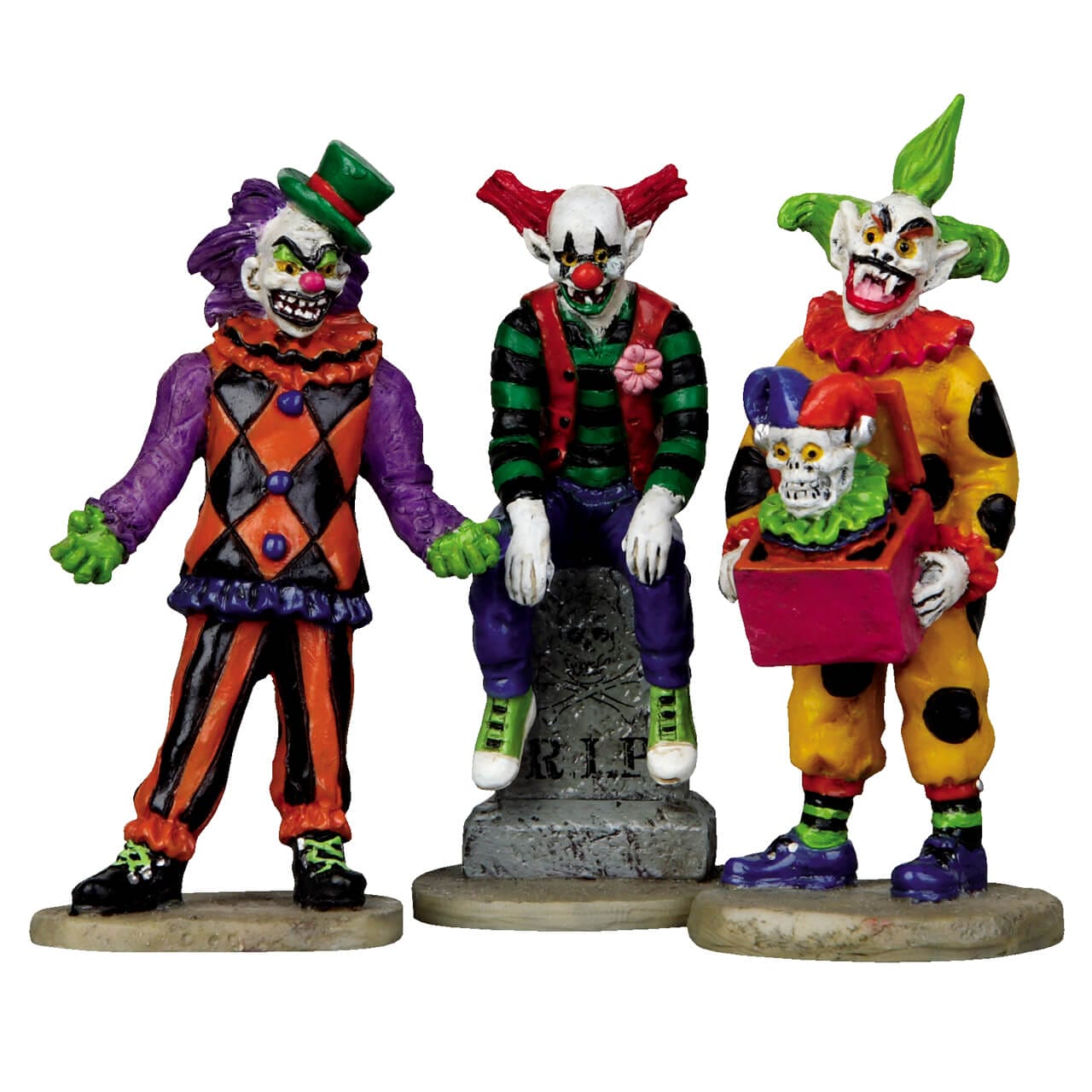 lemax-evil-sinister-clowns-lot-de-3-figurines-clowns-d-halloween image 1