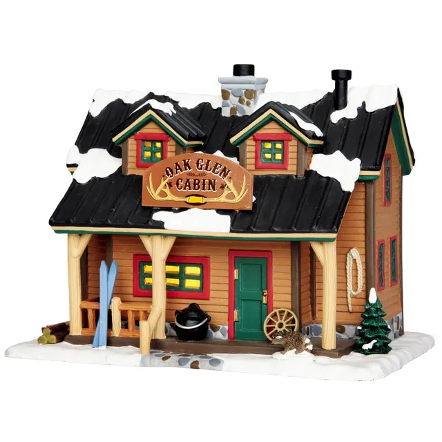 lemax-oak-glen-cabin-cabane-miniature-de-collection image 1