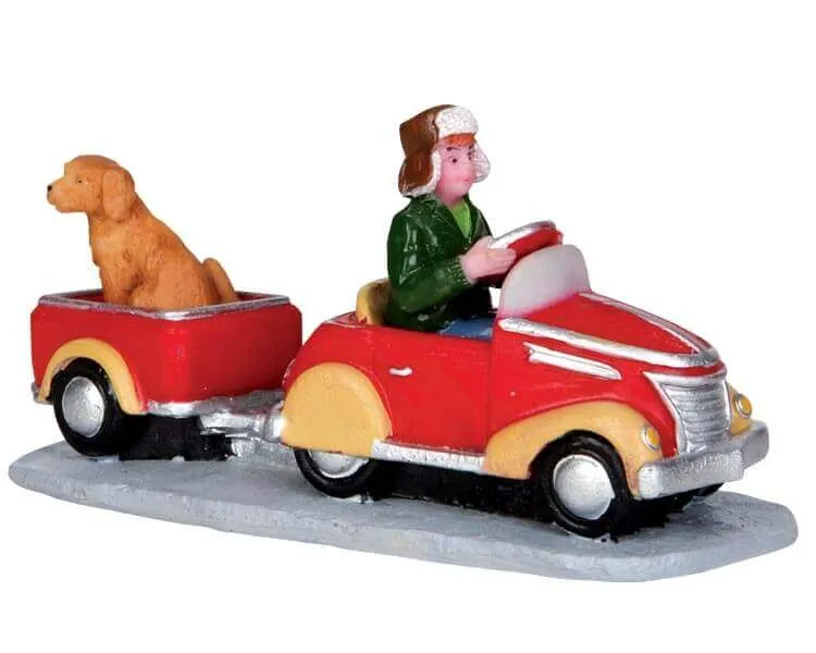lemax-pedal-car-hitchhiker-figurine-personnage-miniature image 1
