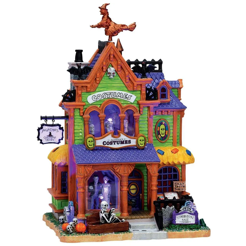 lemax-agatha-s-costume-crypt-b-timent-miniature-spooky-town-halloween image 1