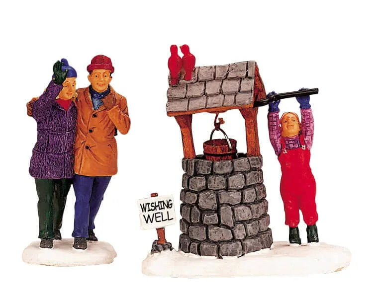 lemax-wishing-well-puits-souhaits-miniature image 1